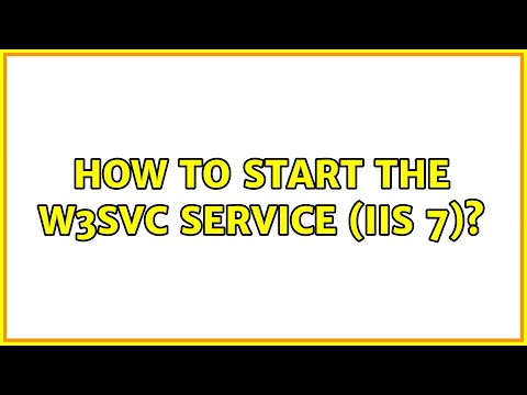 Vídeo: Como inicio um serviço w3svc?