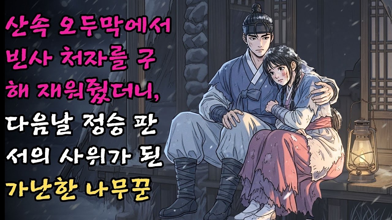 산속 오두막에서 동사 직전의 낯선 처자를 구해주고 하룻밤 재워줬더니 다음날 금의환향하여 정승 판서의 사위가 된 가난한 나무꾼 #야담 #민담 #전설 #설화