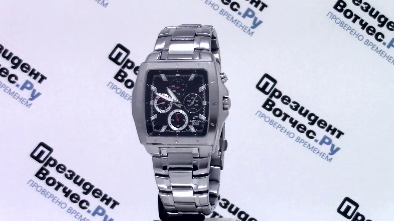 Часы Casio EDIFICE EF-329D-1A [EF-329D-1AVEF] - Круговой обзор от  PresidentWatches.Ru - YouTube