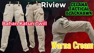 Celana Tactical PDL Lapangan Cream Katun Twill Terbaru