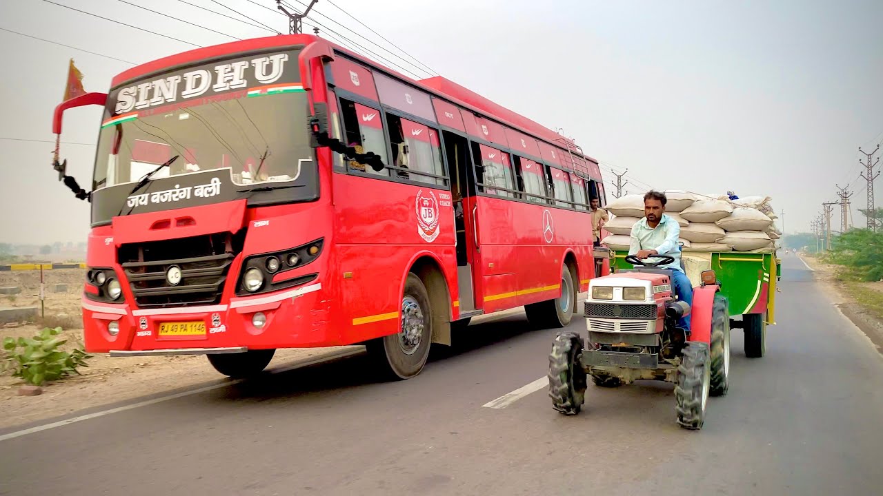 My VST Shakti VT 224 Ajai 4WD Mini Tractor Trolley is Coming From Market With Weight of 26 Quintals