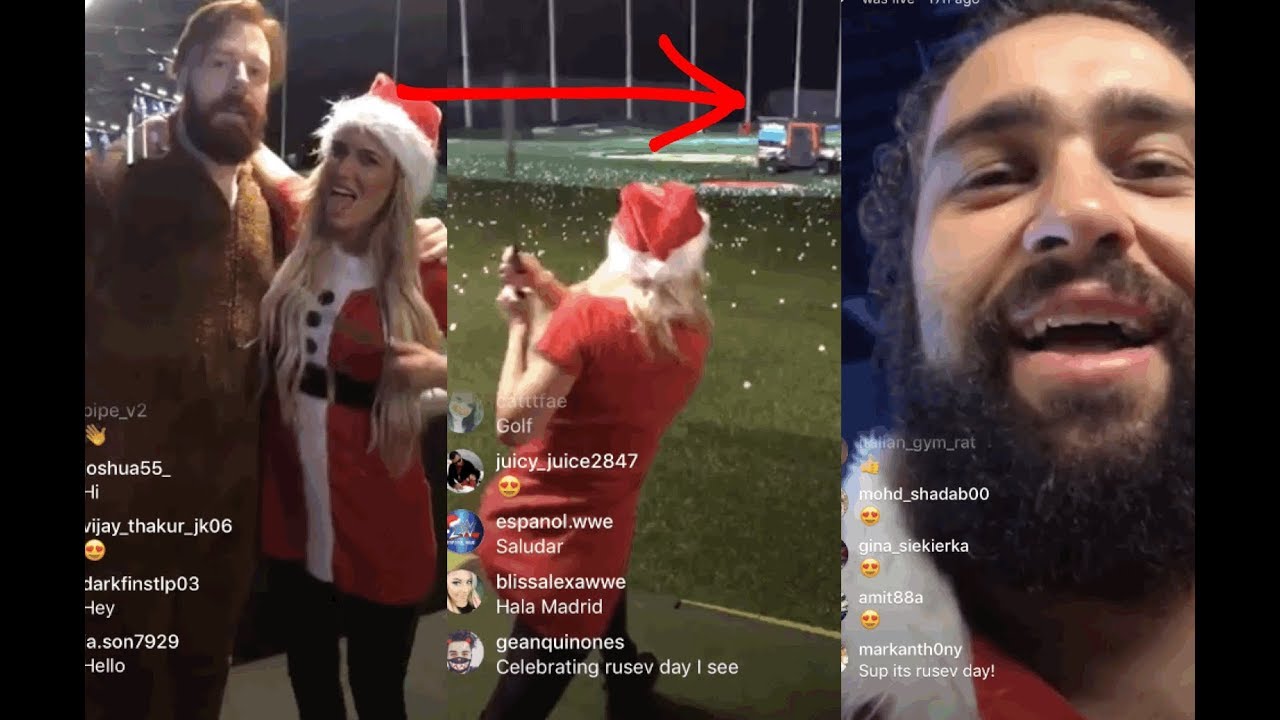 WWE's Lana hits Golf Ball at Golf Caddy! w/ Rusev and Sheamus (FUNNY FAIL)