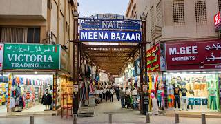 Dubai Deira Meena Bazar Walking Streets City Ambience 4K