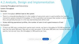 ISTQB Performance Testing - 4 2 Design, Analysis & Implementation - Throughput & Concurrency