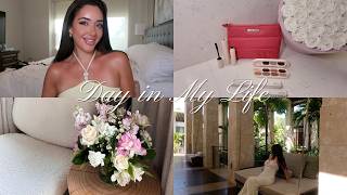 day in my life | pr haul, soft morning routine, skincare routine, beach day screenshot 2