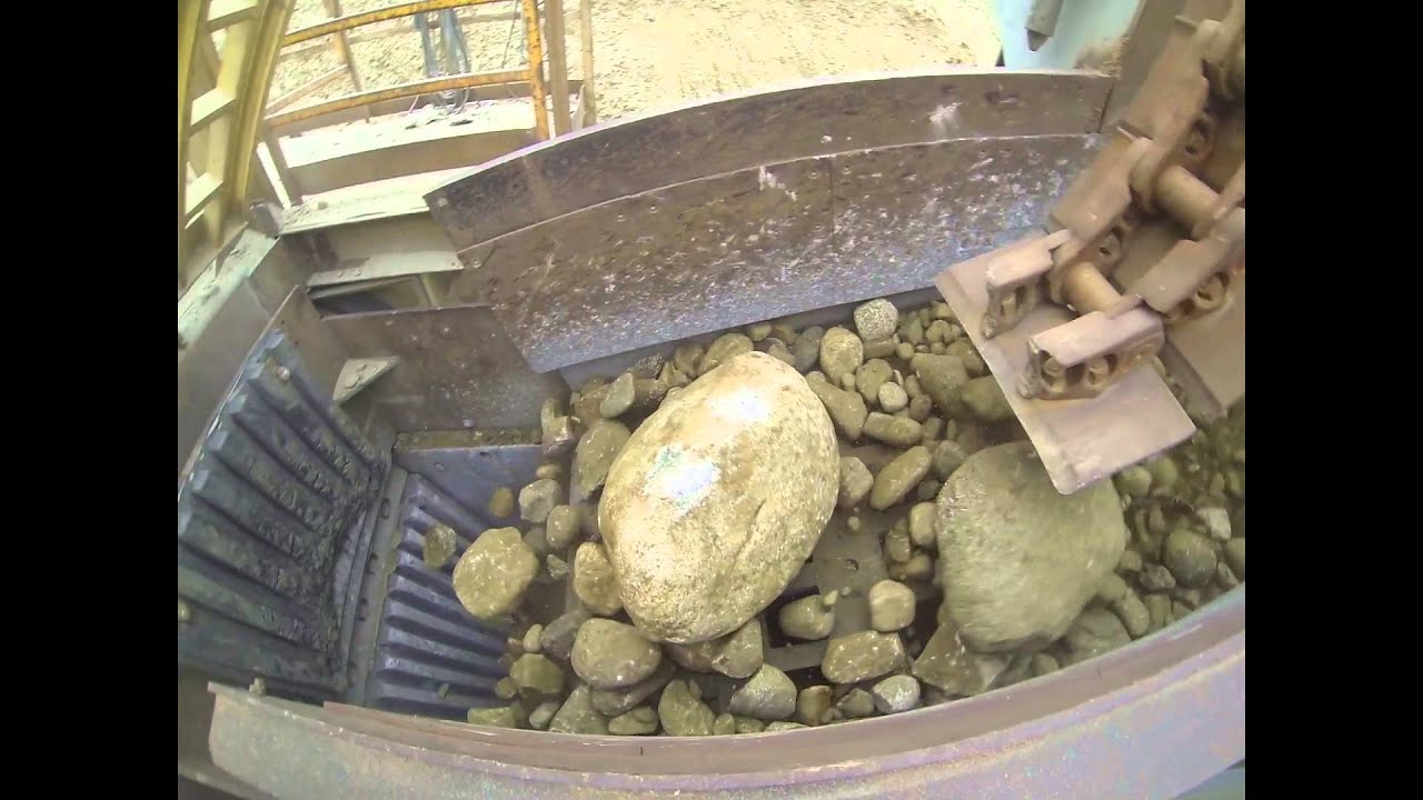Crushing Giant Boulders using Jaw crusher & Steel Backed Rubber YouTube
