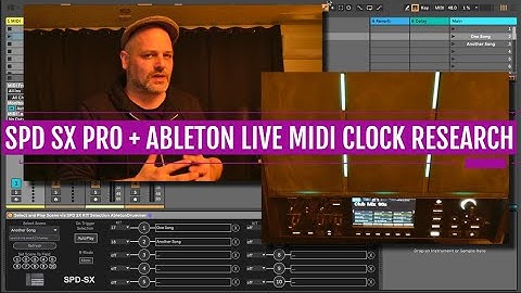 MIDI Clock on Roland SPD SX PRO + Ableton Live Research