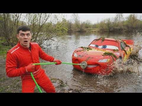 On a repêché Flash McQueen sous l’eau en pêchant à l’aimant !