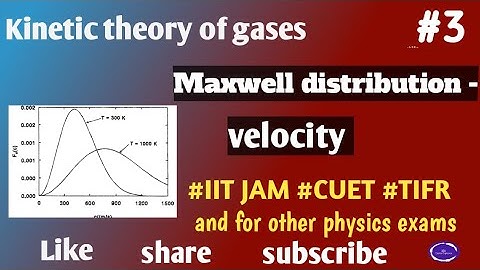 Maxwell distribution velocity ||KTG|| L3 •IIT JAM• ||Ankit Dev|| #iitjam#physics #cuetpg #tifr#gate