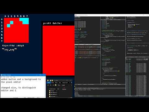sdl2 | simple pixel editor with save button and pixels spacing that scales