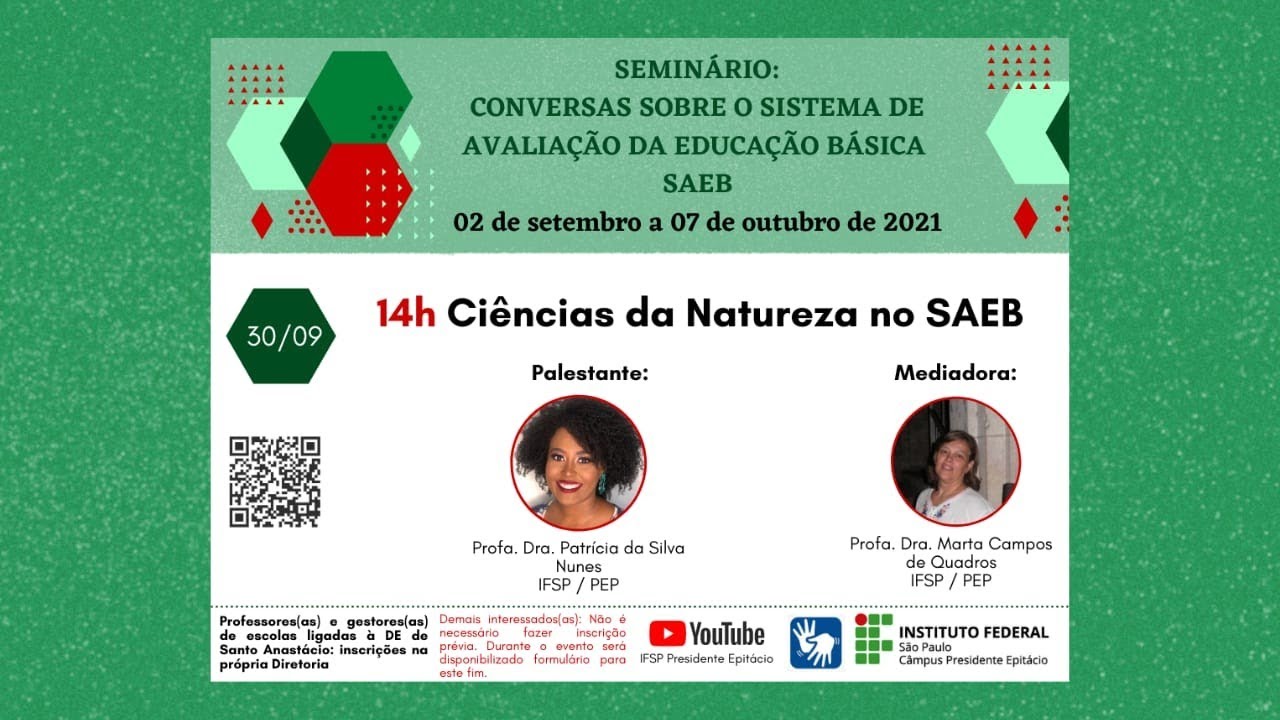 Seminário: Conversas sobre o SAEB – Live 5: Ciências da Natureza no ...