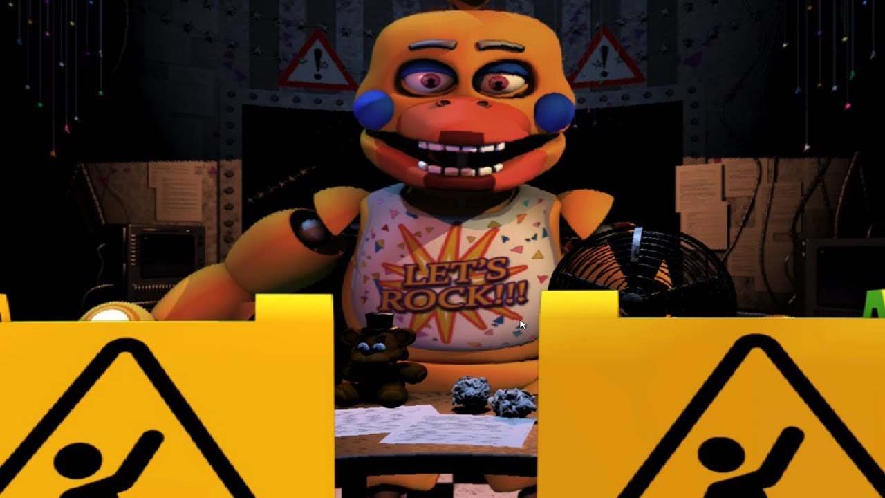 Rockstar Chica and Wet Floor Sign in FNaF 2! (Mod) YouTube