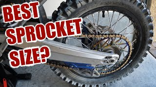 WHAT SPROCKETS SIZE IS BEST FOR THE KTM 350? | TESTING SPROCKET SIZES