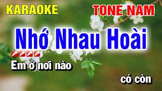 Nhớ Nhau Hoài Karaoke Tone Nam Nhạc Sống Dễ Hát | Nguyễn Linh