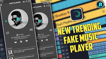 New Fake music player template editing in #Alight_Motion | #bhuvistechofficial