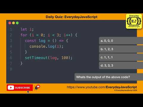 #DailyQuiz - Question 15 | Everyday JavaScript | SetTimeOut