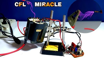 High Voltage Spark with a CFL Lamp And Flyback Transformer | The Simplest Method To Set Up a Flyback