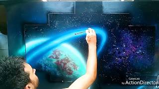 How to Spray Paint Planets , Nebula , Asteroids. by Antonipaints