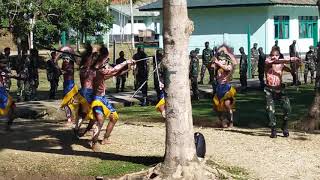 Acara penyambutan Dengan Tarian adat papua