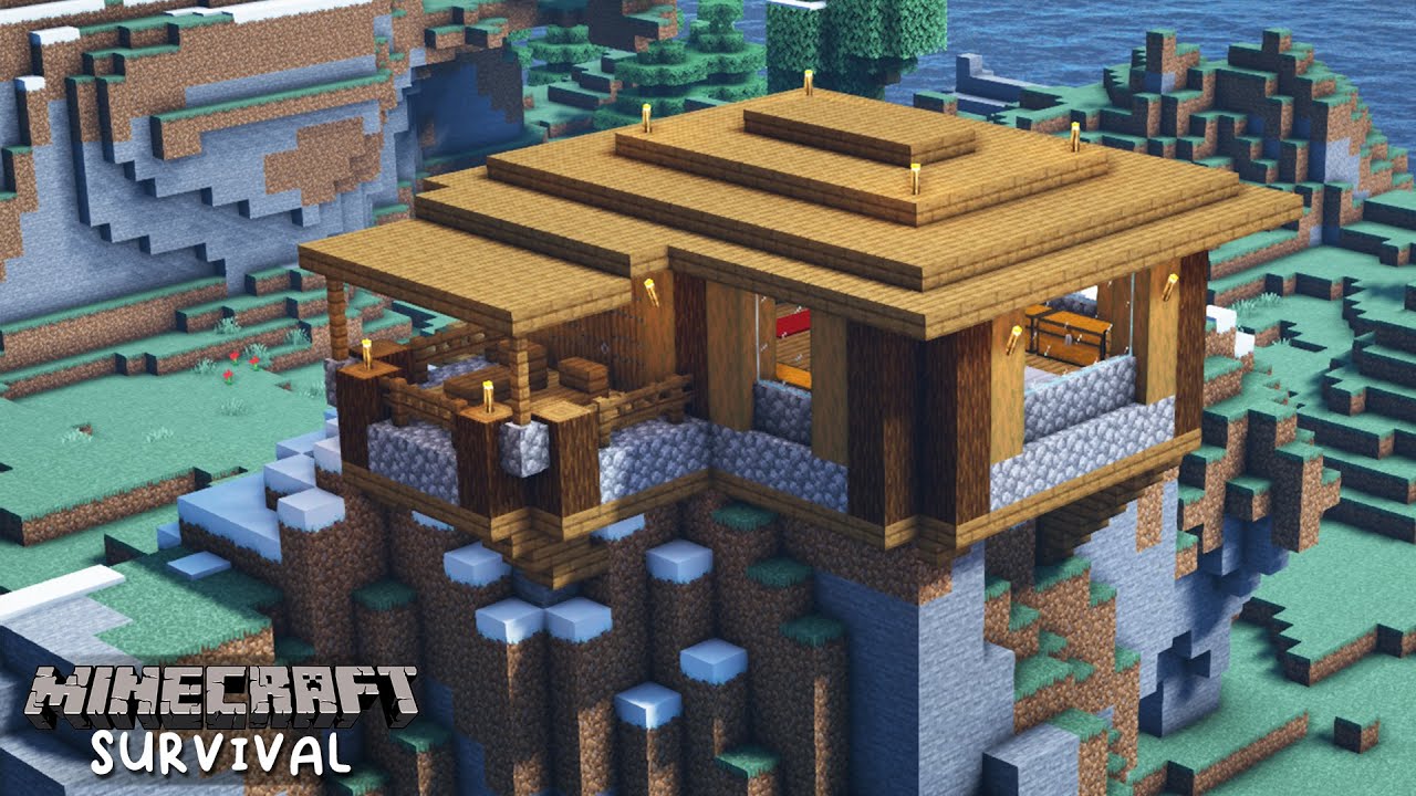 Minecraft: Survival #1 - Building a House (No Commentary) - YouTube