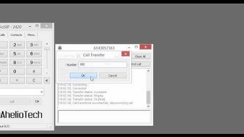 AhelioSIP Softphone - How to transfer a call