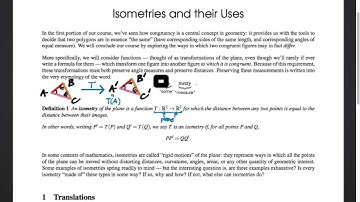 325.7A What is an Isometry?