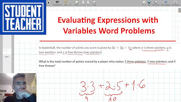 Evaluating Expressions with Variables Word Problems - Practice - 6th Grade Math