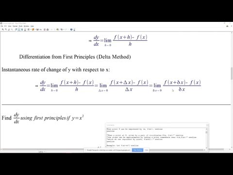 Calc I First Principles: The Delta Method and Derivatives