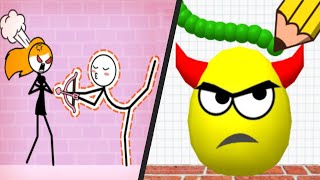 THROUGH THE WALL vs DRAW TO SMASH - New Levels New UPDATE Satisfying Double Gameplay Android IOS