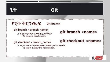 Git & GitHub - Part 20: git checkout & switch (Amharic Lang.)