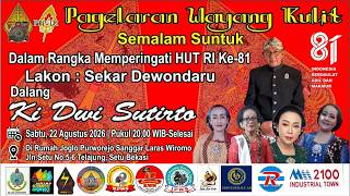#live  Ki Dwi Sutirto  LAKON Sekar Dewondaru. #hiburan