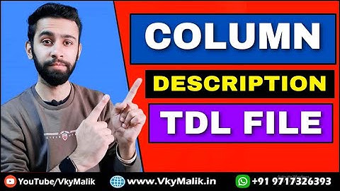 Description in Column TDL File  | Tally Prime All TDL Files Free Download | Tally Prime Full Course