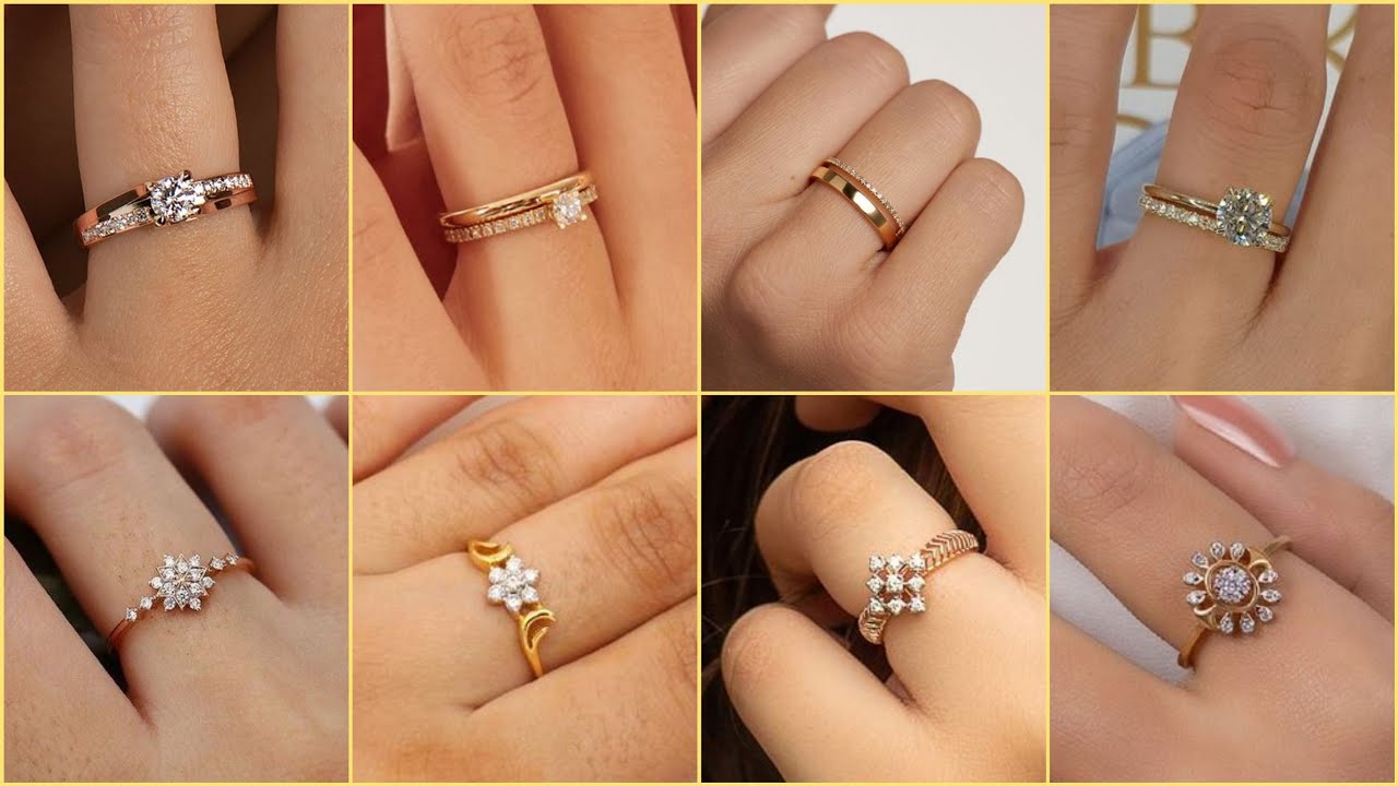 Simple Gold Ring Design | #Gold #Ring Designs For #Women | Diamond #Engagement  Gold Rings For Women | Gold ring designs, Gold finger rings, Gold rings  fashion