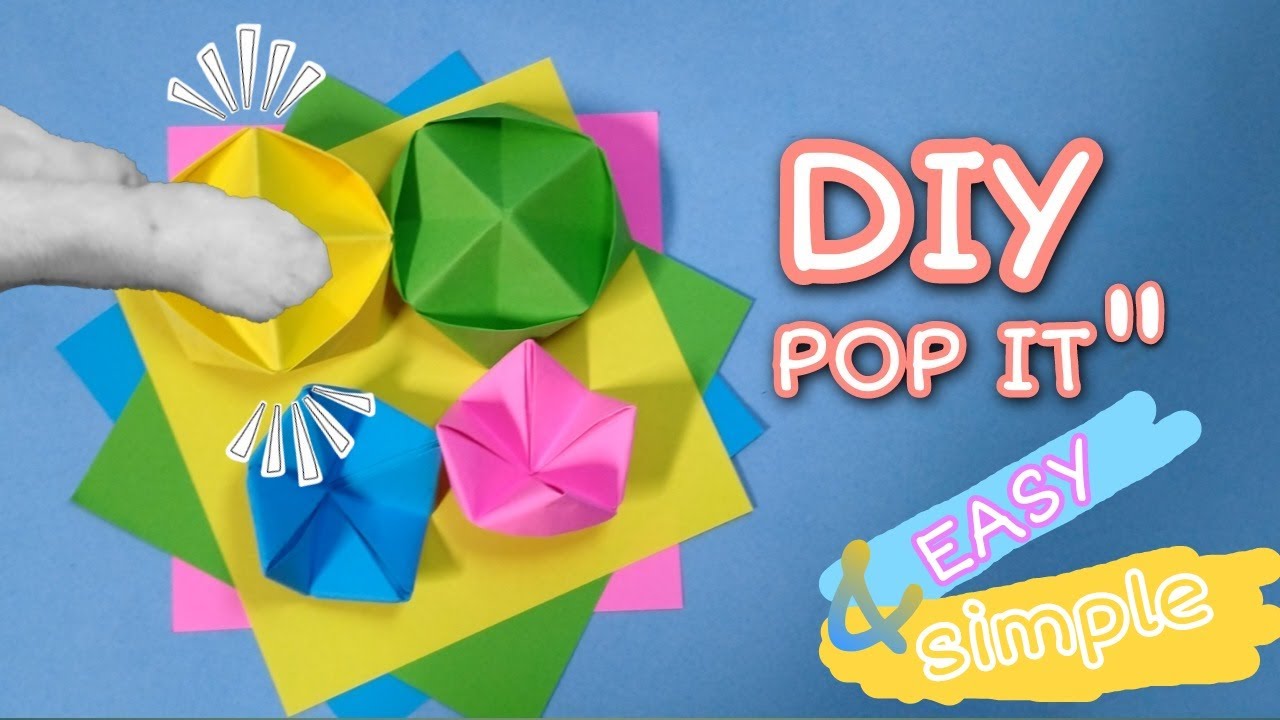 Легкое оригами из бумаги Pop it |  DIY вирусный сборник тикток игрушечные непоседы - простой