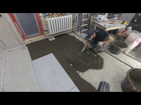 Как сделать легкую цементную стяжку  в старом доме. ПЕРЕДЕЛКА ХРУЩЕВКИ ОТ А до Я  #12