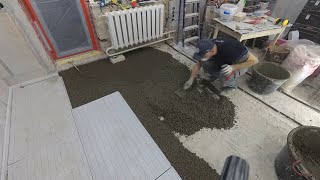 Как сделать легкую цементную стяжку  в старом доме. ПЕРЕДЕЛКА ХРУЩЕВКИ ОТ А до Я  #12