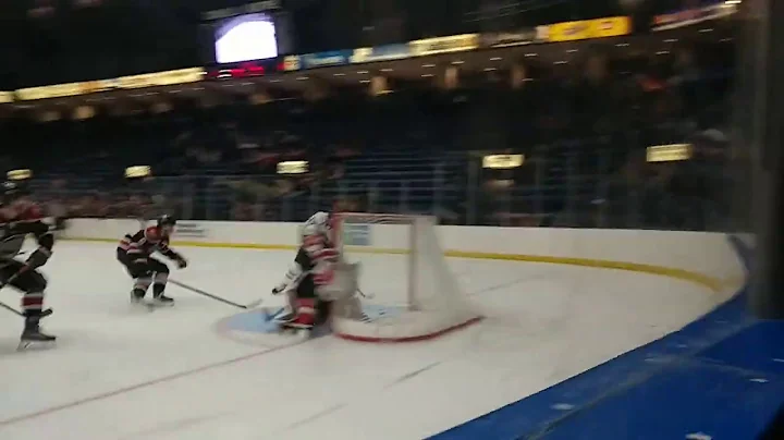 Youngstown Phantom #13 Craig Needham scores a goal...