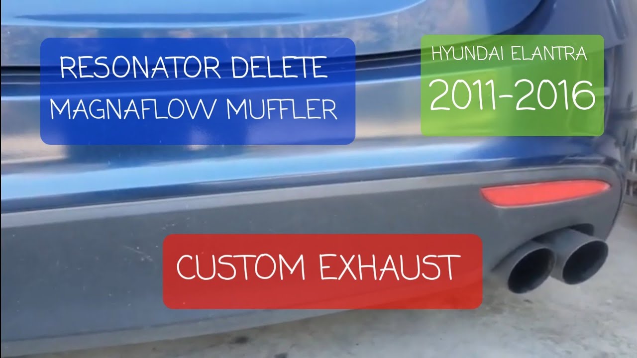 Hyundai Elantra resonator delete magnaflow muffler custom exhaust cat