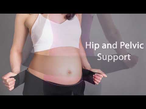 Cabea Shoulder Straps for Pregnancy and Postpartum Belly Support Belt (Color: Black, Size: One Size Fits Most)