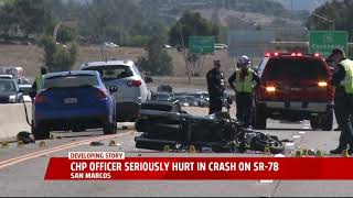 CHP Motorcycle Officer Badly Injured In Freeway Crash CHP Motorcycle Officer Badly Injured In Freeway Crash