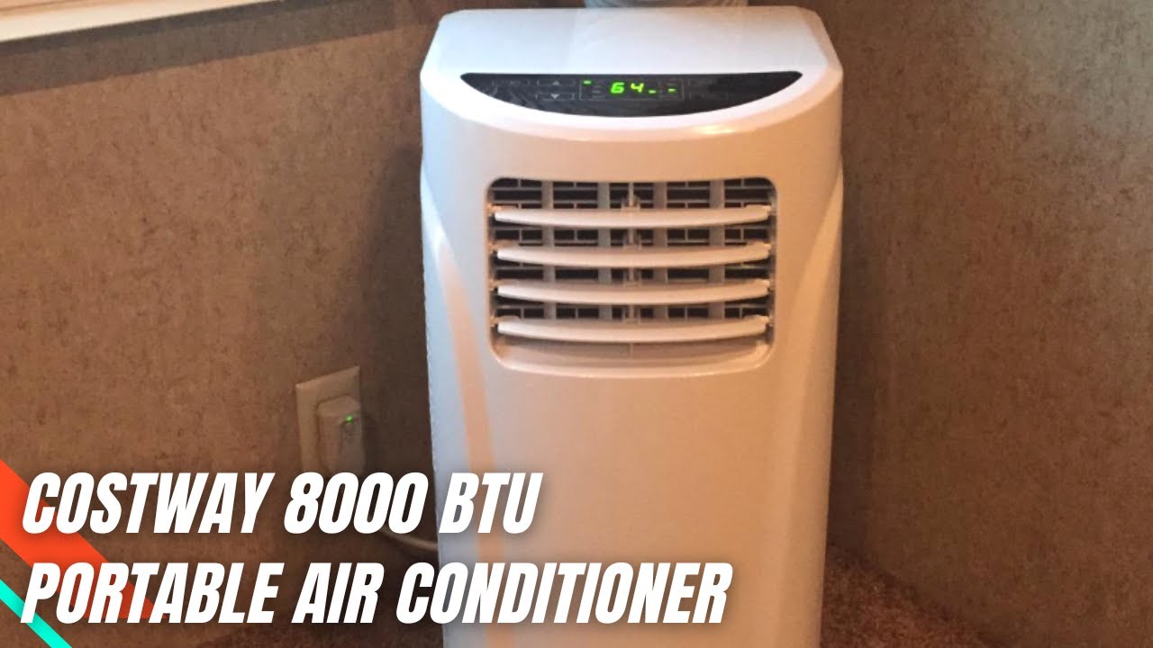 8000BTU SACC:5300BTU Living Roo 4-in-1 Air Conditioner Cooling for Room Spaces up to 230sq.ft with Remote Control Multi-function & Powerful AC Unit with Sleep Mode Suitable for Bedroom 24H Timer & Window Venting Kit COSTWAY Portable Air Conditioner 