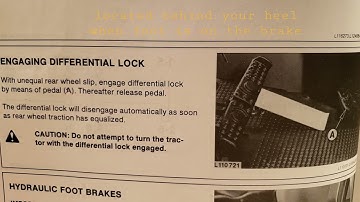 How to engage Differential Lock John Deere 3155