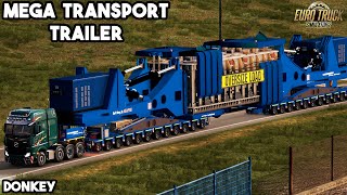 Euro Truck Simulator 2 : MEGA Oversize Transports Mod : Mercedes New Actros/Arocs SLT Heavy cargo