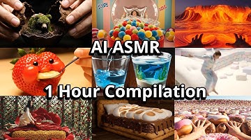 1 Hour of Satisfying AI ASMR | Cloud Cutting, Niche Fruit, Magic Liquid, Which: Pool, Ocean, Bed