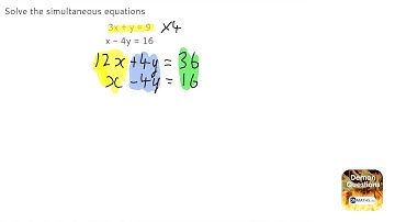 Alge G5 Solve Simultaneous Equations Algebraically - OnMaths.com GCSE Maths Revision