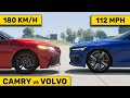  face to face  toyota camry vs volvo polestar  crash test