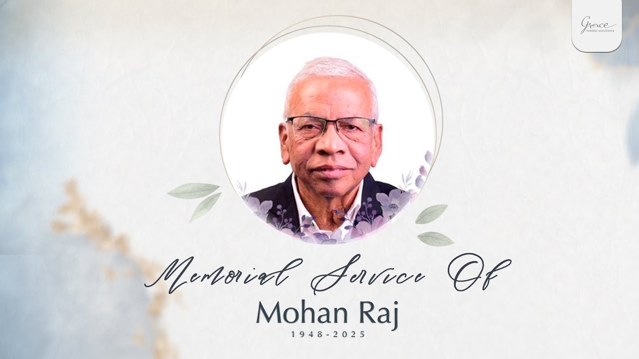 Memorial Service of Mohan Raj - YouTube