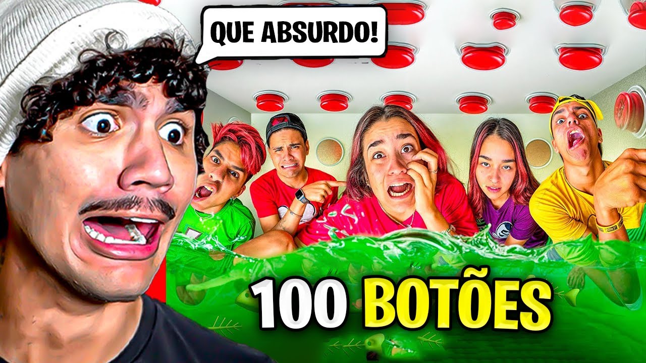 OS ROSAS SOBREVIVERAM À 100 BOTÕES MISTERIOSOS *Deu confusão!