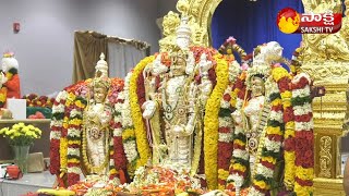 Om Sri Sai Balaji Temple Celebrates Sri Srinivasa Kalyanam at Monroe | New Jersey | USA | Sakshi TV