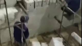 Ceramic fiber module construction site
